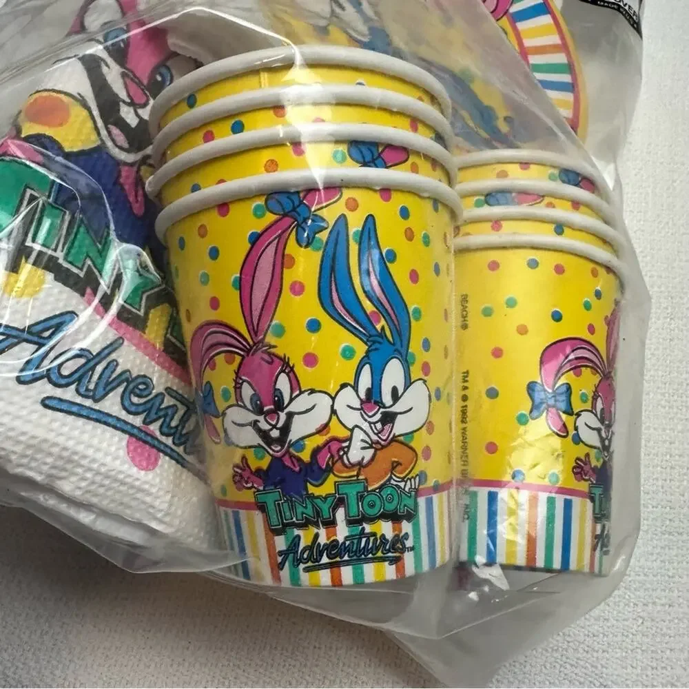 Vintage Looney tunes tiny toon adventures Birthday Party for eight plates napkin